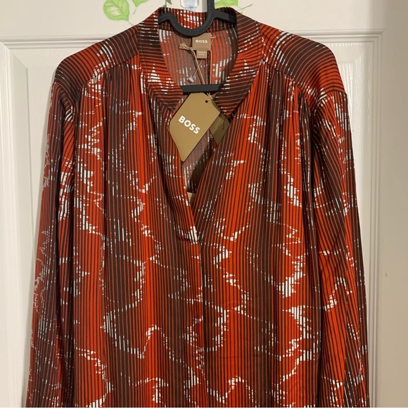 NWT BOSS Deyela printed shirtdress - Picture 8 of 14